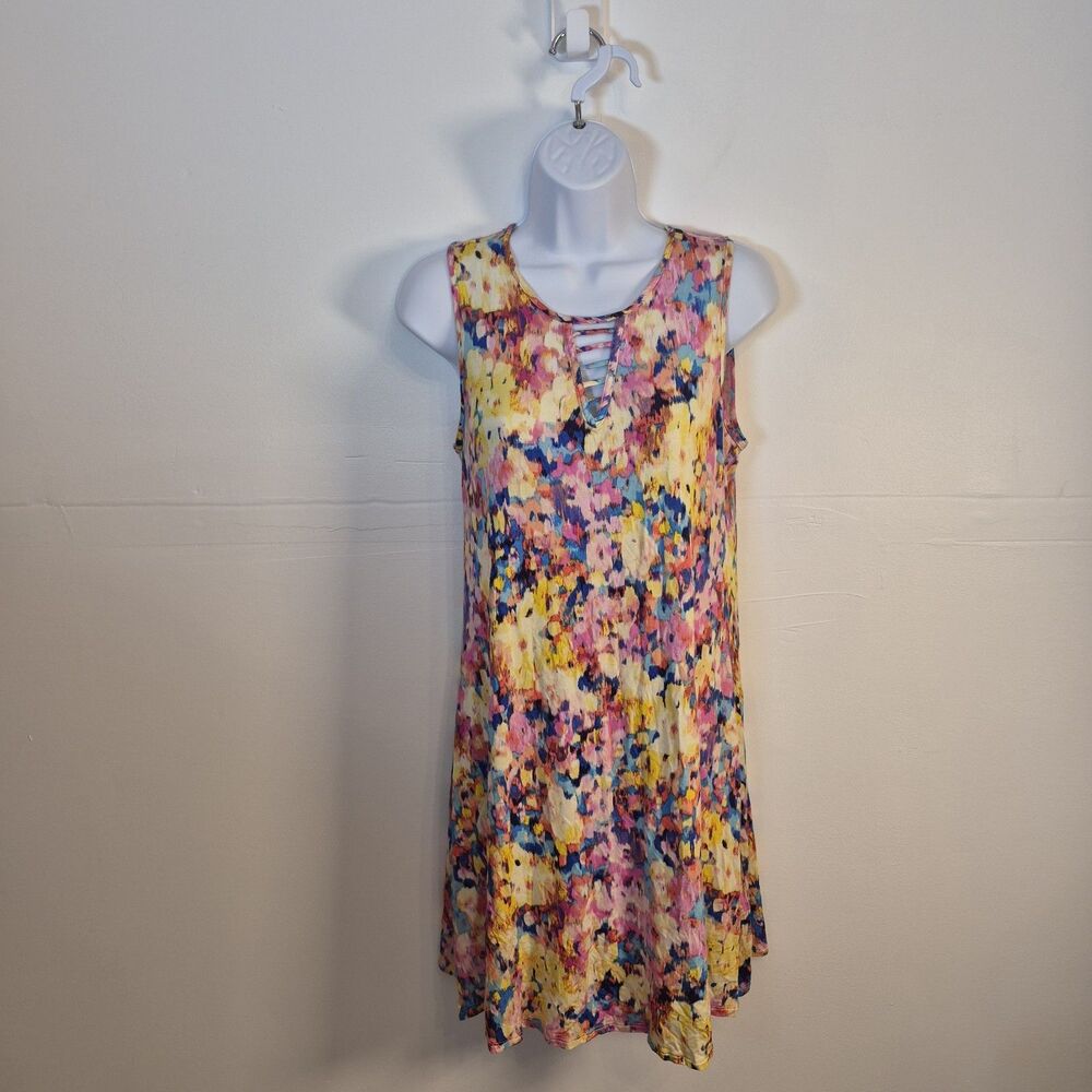 Cocomo Women's Brushstroke Knee-length Size S Sleeveless Cover-up Stretch